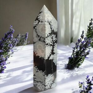 Snowflake Obsidian Crystal Tower (#9)‎
